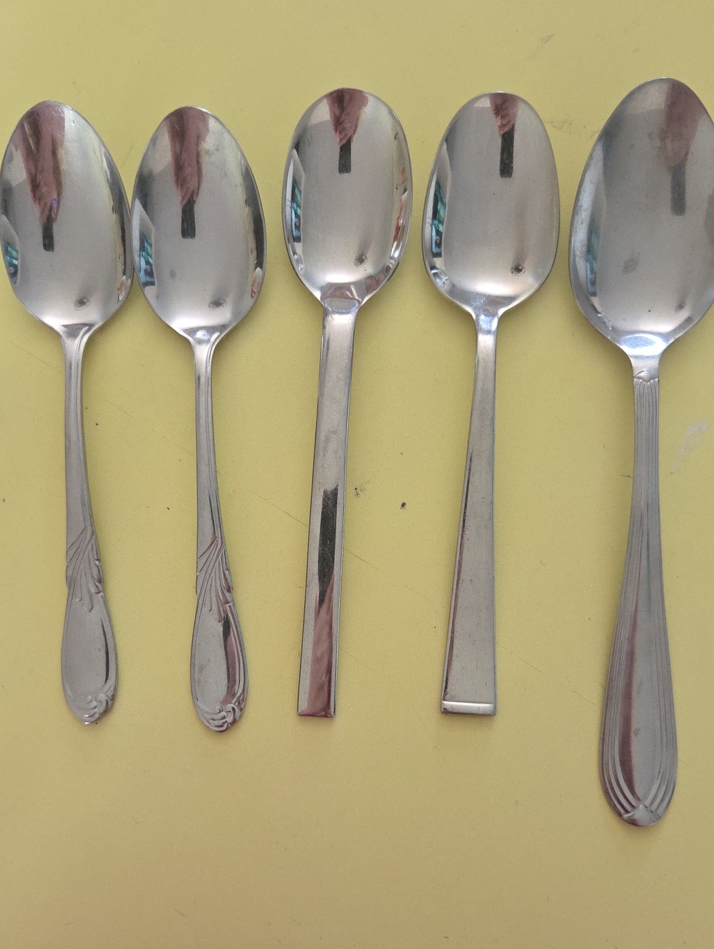 5 Misc. Hampton Silversmiths Stainless Steel Dining Spoons